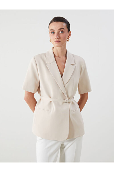LC Waikiki Sparkling Choices Women's Blazer Jacket with Belted Waist from Shi...