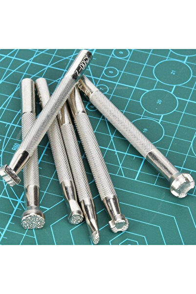 Choice 6 قطع أدوات طباعة الجلد 6 أنواع من الأنماط النقش النقش أدوات صناعة الج...