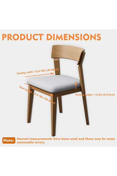 Choice 1 قطعة رمادية 1/4 قطعة أغطية مقاعد لكرسي غرفة الطعام القابل للإزالة وا...