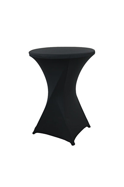 Choice 60Rx110Hcm black 1Pc Round Cocktail Table Cover, Spandex Stretch Table...