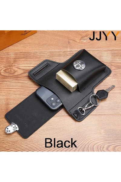 Choice black( 5.4-6.9inch) Men Leather Pack Waist Bag Belt Clip Phone case Ho...
