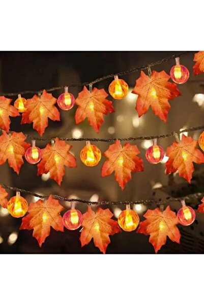 Choice 1PC3M20LED Warm white 1PC1.5M10LED/3M20LED Halloween Maple Leaf Pumpkin Lantern String,battery power