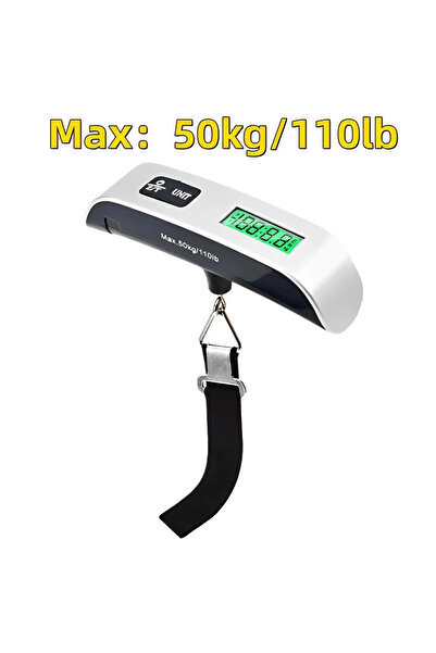 Choice كما في الصورة 50 كجم / 110 رطل مقياس وزن الأمتعة الرقمي المحمول بشاشة LCD جيب حقيبة إلكترونية T