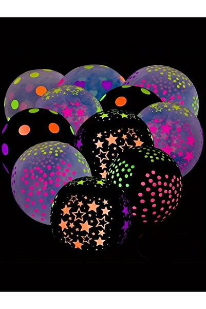 Choice 10 قطع من البالونات الفلورية مقاس 12 بوصة، بالونات اللاتكس المضيئة بال...