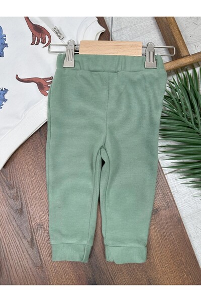 ADDA Cotton Printed Dinosaur Detailled Cycling Collar 2-Piece Baby Boy Set