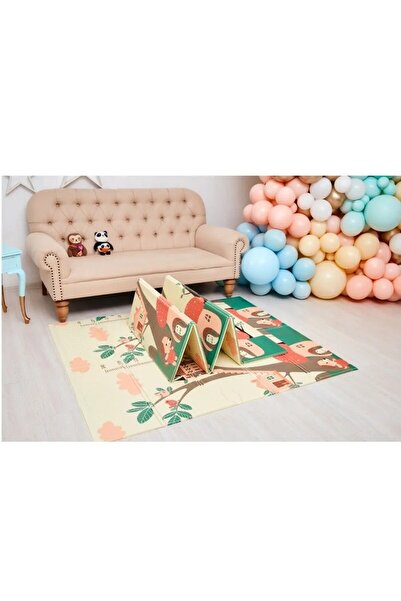 Flippy Children's Play Mat, Double-sided Bear/Puppy, XPE+PE, Waterproof, Non-slip, 180x200x1.5 cm