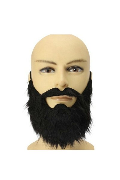 Choice1 لحية سوداء طويلة مزيفة شارب حفلة هالوين زينة مهرجان لوازم رجال شكل U ...