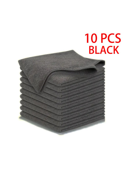 Choice 10 pcs Black 5/10/20pcs Kitchen Towel, Ultra-fine Fiber Light Gray Cleaning Cloth Set, Absorbent, So