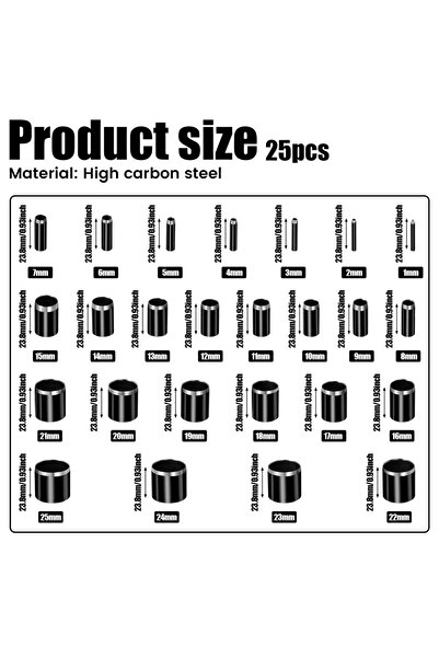 Choice مجموعة أدوات قطع دائرية مثقبة للجلد باللون الرمادي الفاتح 25 قطعة مجمو...