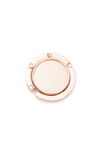 Choice حامل حقيبة يد أنيق باللون الذهبي الوردي مع خطاف قابل للطي وحامل مفاتيح...