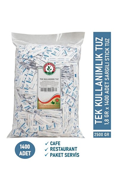 Bulvar Baharat Gurme TEK KULLANIMLIK TUZ KAĞIT SARGILI STİCK SALT 2500 GR (1,8 GRx1400 ADET)
