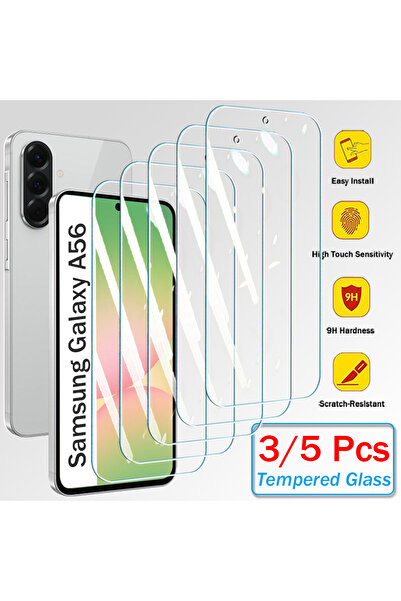 Choice واقي شاشة زجاجي عالي الدقة لهاتف Galaxy A56، 3 قطع، 3/5 قطع من الزجاج ...