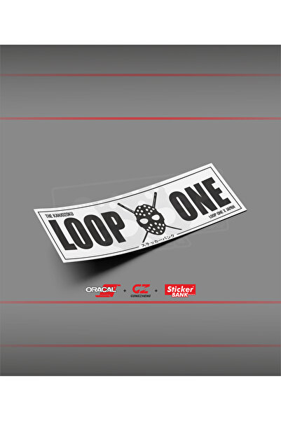 Sticker Bank ملصق سيارة من StickerBank، ملصق أبيض على شكل حلقة واحدة