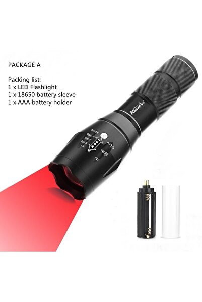 Choice E17 ضوء أحمر تكبير مصباح يدوي بالضوء الأحمر تربية النحل صيد الأسماك كا...