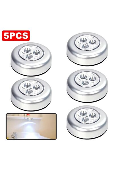 YTDMEN 5 قطع 5 قطع مصباح LED ليلي مصباح LED تحت الخزانة مصباح حائط لاسلكي مفتاح تعمل باللمس مصباح بجانب السرير Batt