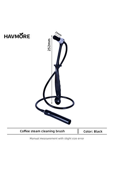 Choice Black Heat-Resistant Food-Grade Coffee Machine Steam Brush PP Handle f...