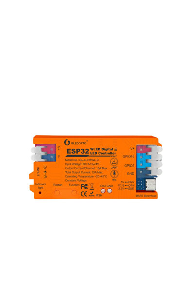 Choice UART تنزيل ESP32 مع Mic GLEDOPTO ESP32 WLED LED وحدة تحكم رقمية 5-24V ...