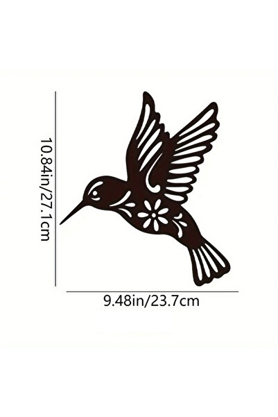 HELLOYOUNG TY3393-03 ديكور حائطي معدني على شكل طائر طنان، منحوتة طائر من الحد...