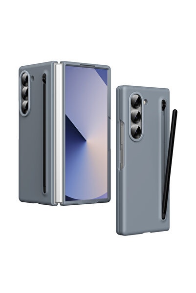 Choice جراب Z Fold 6 رمادي اللون، مناسب لهواتف Z-Fold6/Fold5/Fold4/Fold3، جرا...