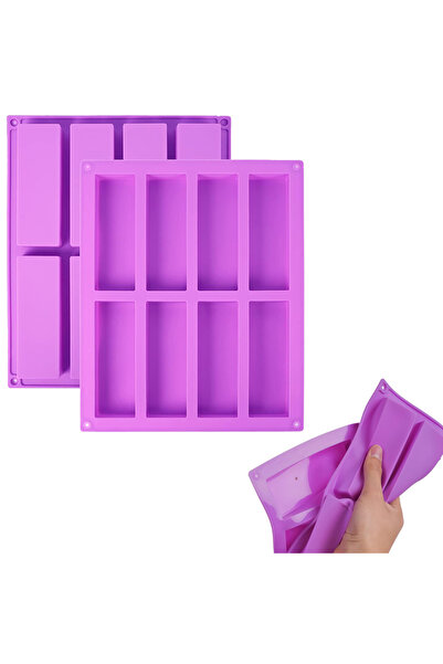 Choice قالب جرانولا من السيليكون، قطعتان، 8 تجاويف، مستطيل كبير، مناسب للتغذية/الحبوب/المحترفين