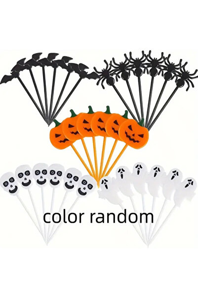 choice2 ٥٠ قطعة متنوعة ٢٠/٥٠ قطعة من أعواد أسنان الهالوين لتزيين الكب كيك، عل...