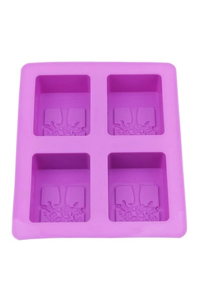 Choice قالب صابون مربع بأربعة ثقوب من Fortune Tree قالب سيليكون للحلويات الحفلات قالب شجرة للحرف اليدوية قالب كعكة شوكولاتة