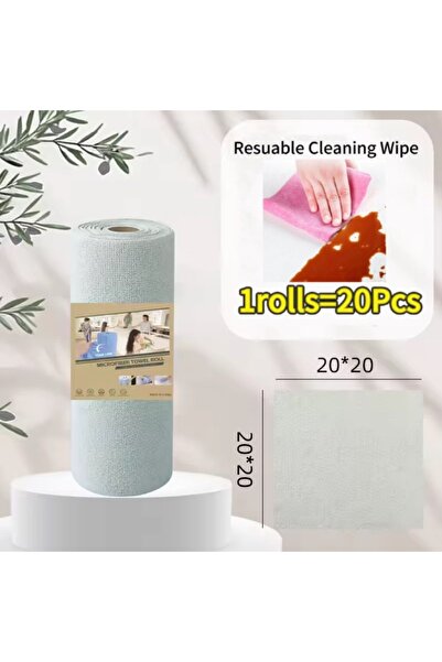 Choice Green Reusable Cleaning Wipe Household Kitchen Cloth Microfiber Towel ...