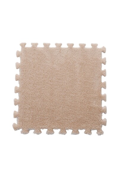 dalip Set 10 Piese Covor tip Puzzle, Flippy, Spuma EVA, Pufos, 30 x 30 x 1 cm, Crem