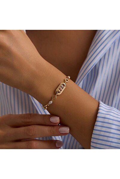 Sembol Gold 14 Ayar Dorika Bileklik İtaly 18+3 cm