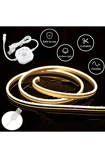 Choice شريط إضاءة LED دافئ بطول 5 أمتار مزود بمستشعر حركة إضاءة داخلية تحت ال...