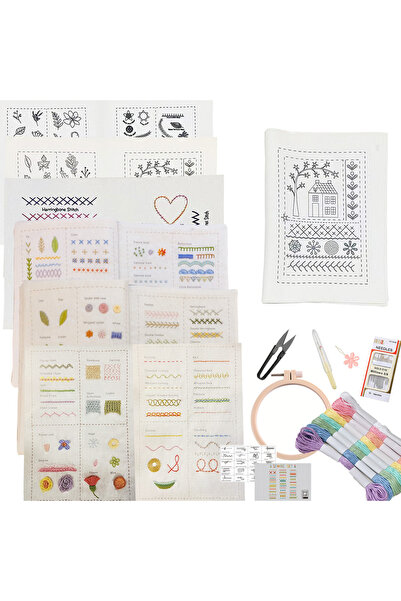 Choice1 كتاب C3 للغرز الأساسية للمبتدئين طقم خياطة وتطريز للبالغين مع أنماط ت...