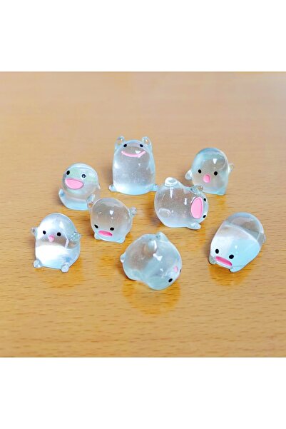 Choice صغيرة مضحكة لطيفة شفافة ماء ندى قزم مضيء راتنج حرفة مصغرة صغيرة للبونس...