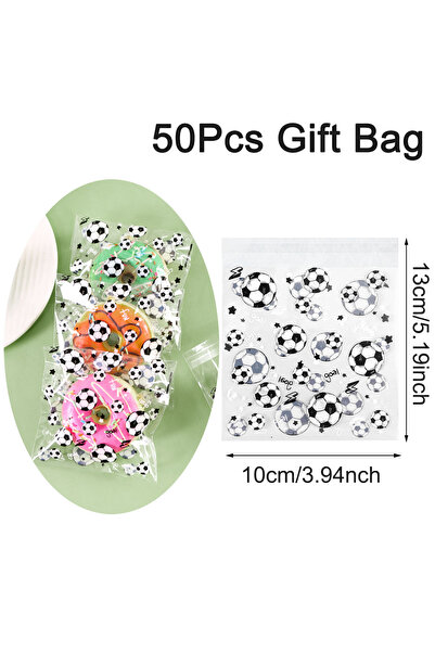 Choice1 as shown 50pcs 50/100Pcs Soccer Gift Bag Plastic Party Favor Bags For...