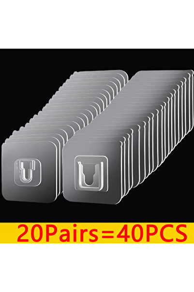 Choice 40 قطعة - 20 زوجًا 1-50 زوجًا من الخطافات اللاصقة ذاتية اللصق على الوج...