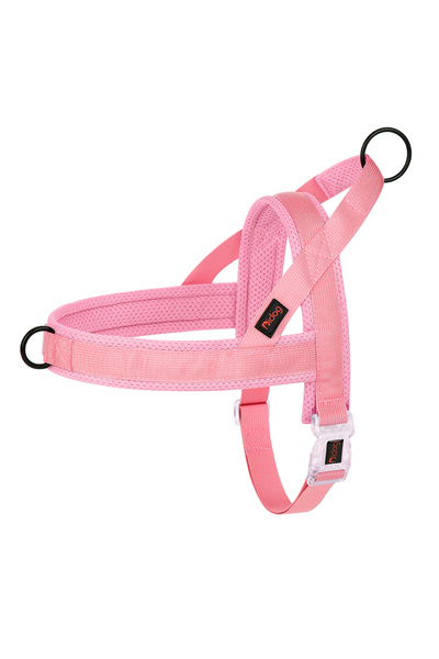 Choice حزام كلب من النايلون الناعم بدون شد، مقاس M وردي، سترة مبطنة قابلة للت...