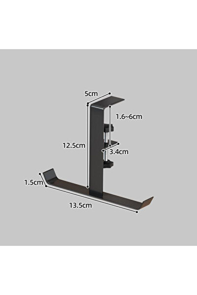 Choice 1 قطعة سوداء قابلة للتعديل لمكتب حافة خطاف بدون تثقيب مكتب سطح المكتب ...