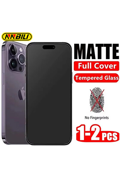 Choice4 1 قطعة لهاتف iPhone 13 NNBILI 1-2 قطعة من الزجاج المقسى غير اللامع لهاتف iPhone 16 15 14 12 11 13 Pro Max 16E مضاد للخدش