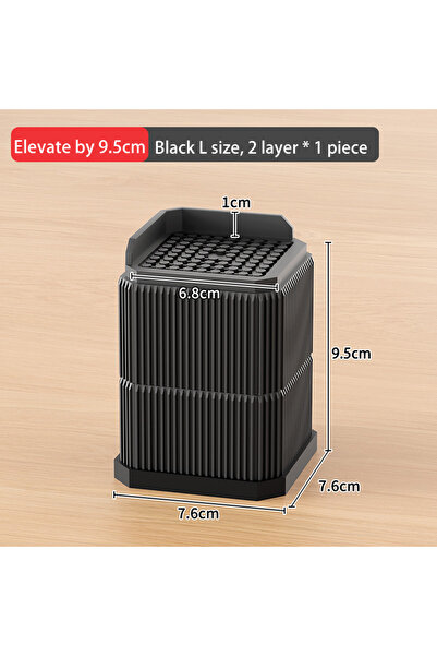 Choice Black XL 1PC New Adjustable-Height Furniture Table Leg Pads – High Loa...