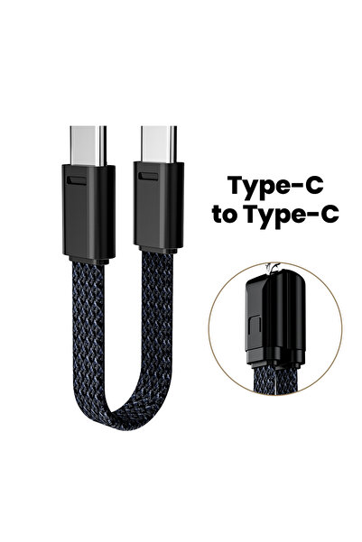 Choice 0.16 م من النوع C إلى النوع C PD60W USB من النوع C إلى النوع C كابل قص...