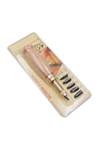 Choice 6Pcs-set Hole Punch Screw Removable Book Drill Auto With 6 Size Tip 1.5-4mm Automatic Belts Screw Pu