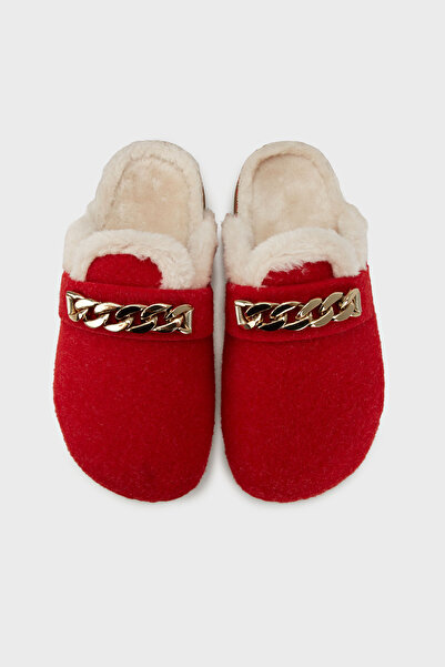 Lela Παντόφλες οικιακής χρήσης με λεπτομέρεια αλυσίδας και επένδυση από βελούδο ΠΑΝΤΟΦΛΕΣ 6711005