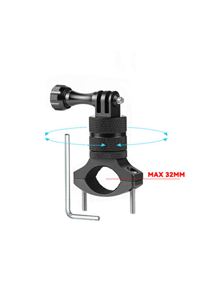 Choice Cycling black 1/4 Screw Metal Cycling Bike Mount Motorcycle Handlebar ...