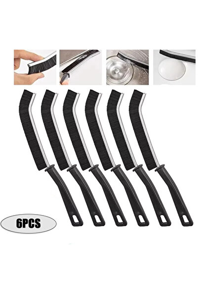 Choice1 Black 6PCS 6/3pcs Durable Grout Gap Cleaning Brush Kitchen Toilet Tile Joints Dead Angle Hard Bristl