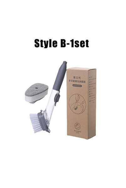 Choice6 فرشاة تنظيف المطبخ من النوع B 2 في 1 مع رأس فرشاة قابل للإزالة وموزع ...