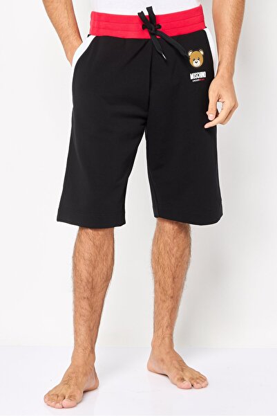 Moschino Men Brand Logo Basic Sleepwear Shorts, Black
