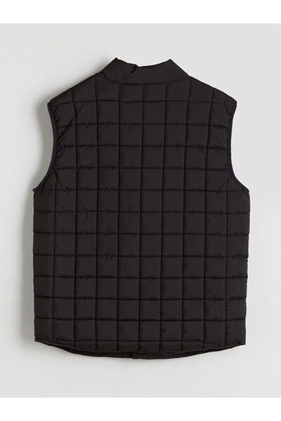 LC Waikiki Black Slim Fit Stand Collar Men's Puffer Vest