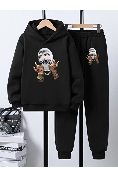 Cevval Παιδικό φούτερ με κουκούλα και φούτερ με στάμπα 3 νήματα με ανάλαφρο χρώμα για το φθινόπωρο/το χειμώνα