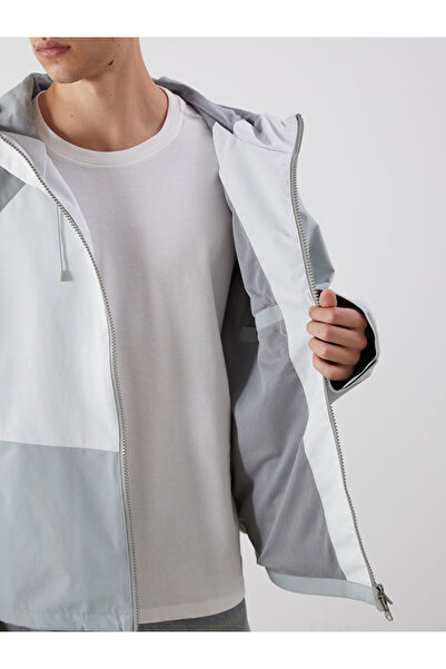 LC Waikiki White Comfortable Fit Hooded Men's Coat