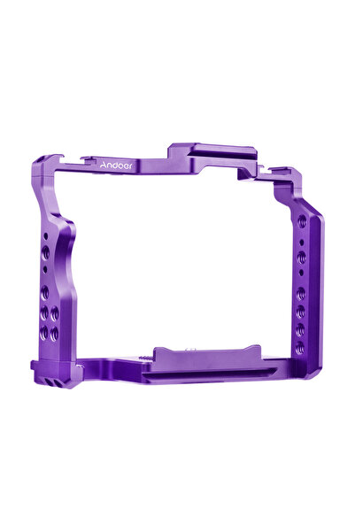 Choice PURPLE Andoer Camera Cage قفص من سبائك الألومنيوم حاملات أحذية باردة 1...