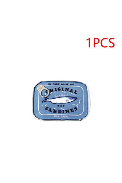 Choice حقيبة مستحضرات تجميل للسفر على شكل علبة سردين زرقاء حقيبة أدوات تجميل ...